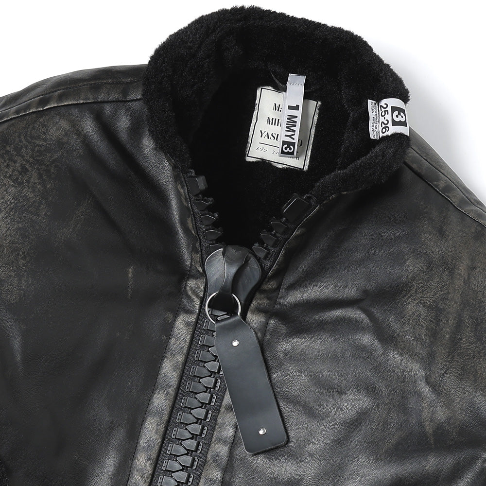 VEGAN BOA LEATHER JACKET