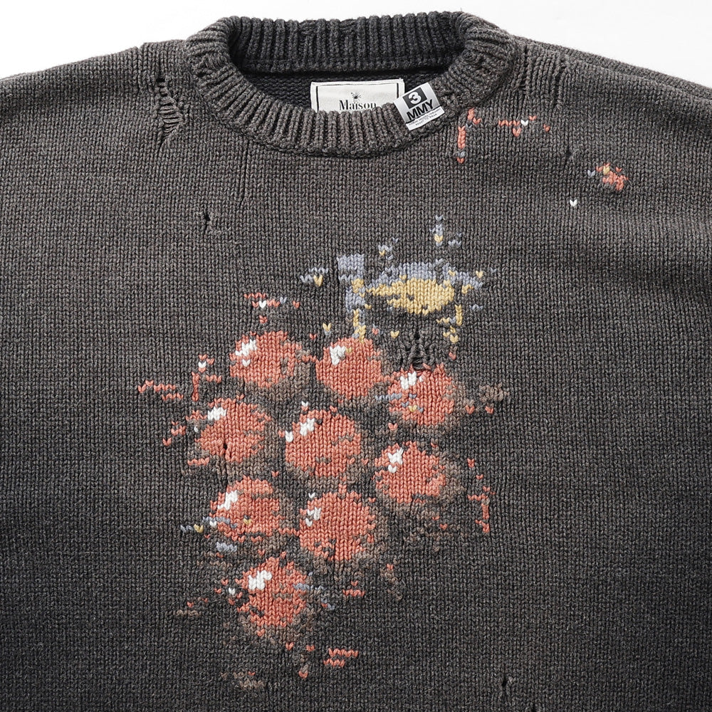 GRAPE JACQUARD KNIT PULLOVER