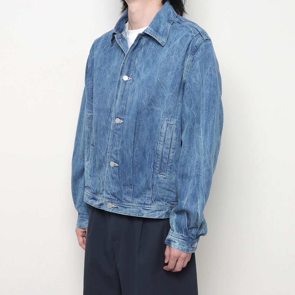 AURALEE SELVEDGE FADED LIGHT DENIM BLOUSON ASBDE   AURALEE