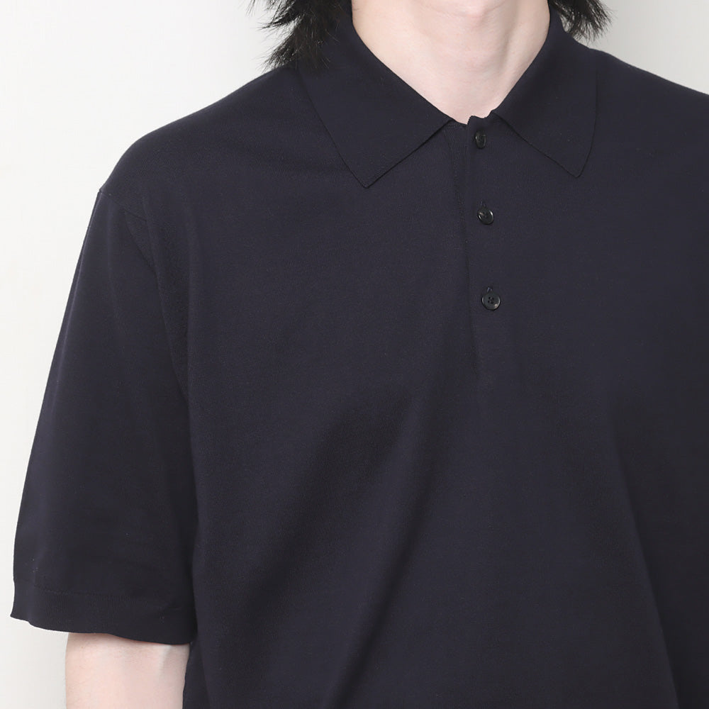 値下げオーラリーSuperHigh Gauge Cotton knit polo-