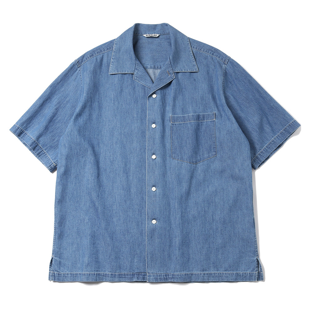 SELVEDGE SUPER LIGHT DENIM HALF SLEEVED SHIRT