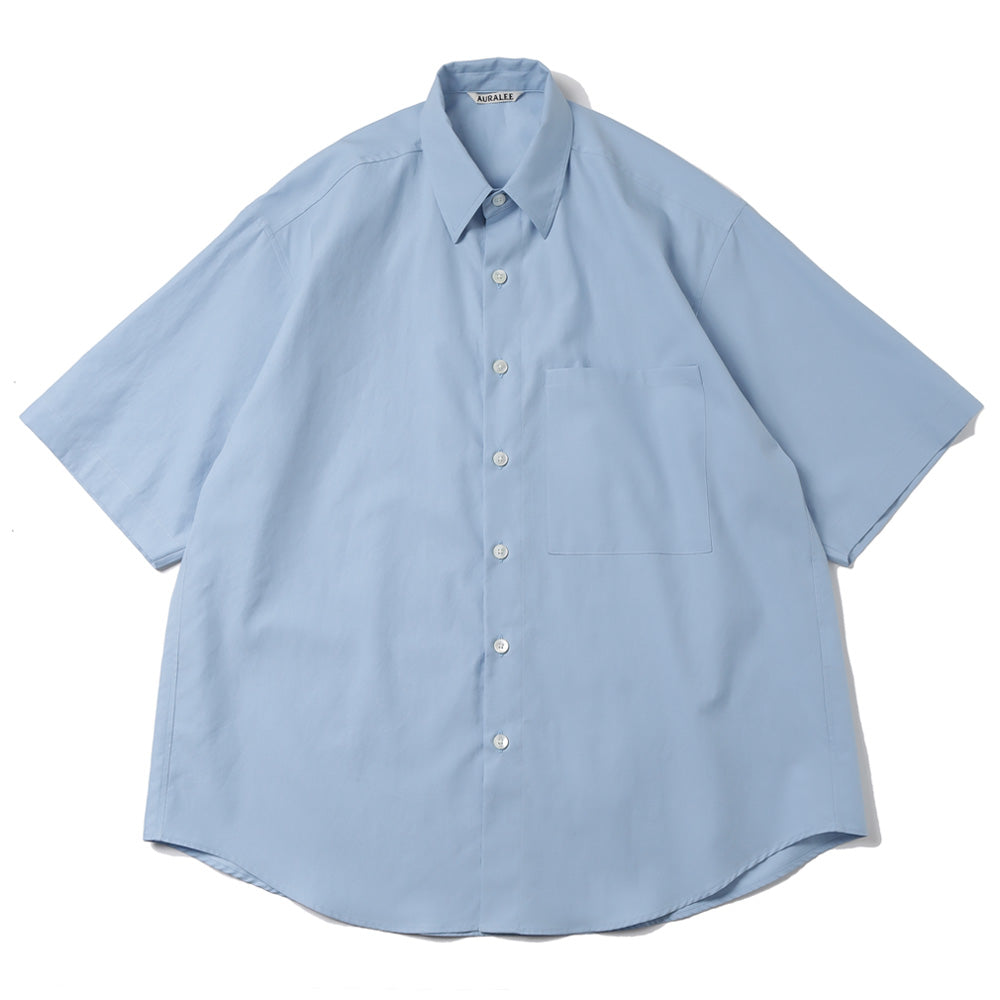 WASHED FINX TWILL BIG HALF SLEEVED SHIRT