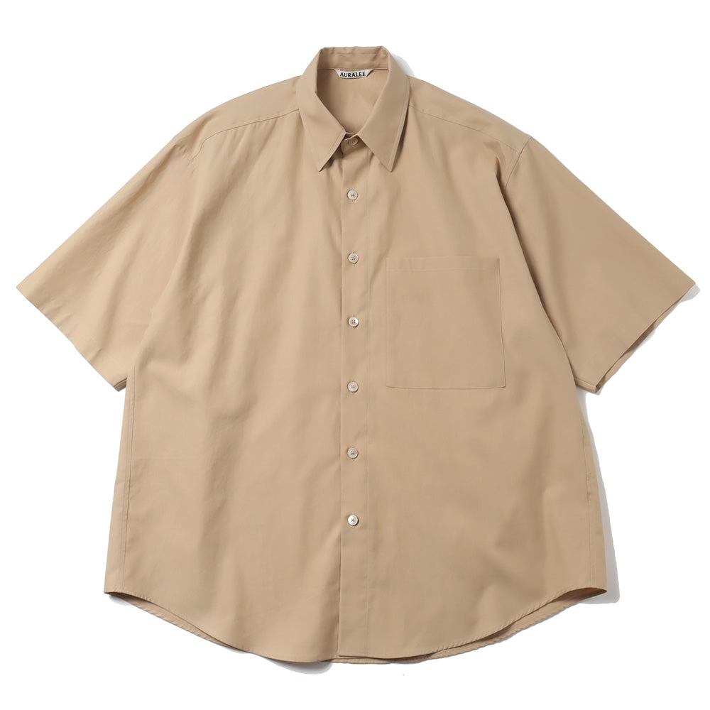 WASHED FINX TWILL BIG HALF SLEEVED SHIRT