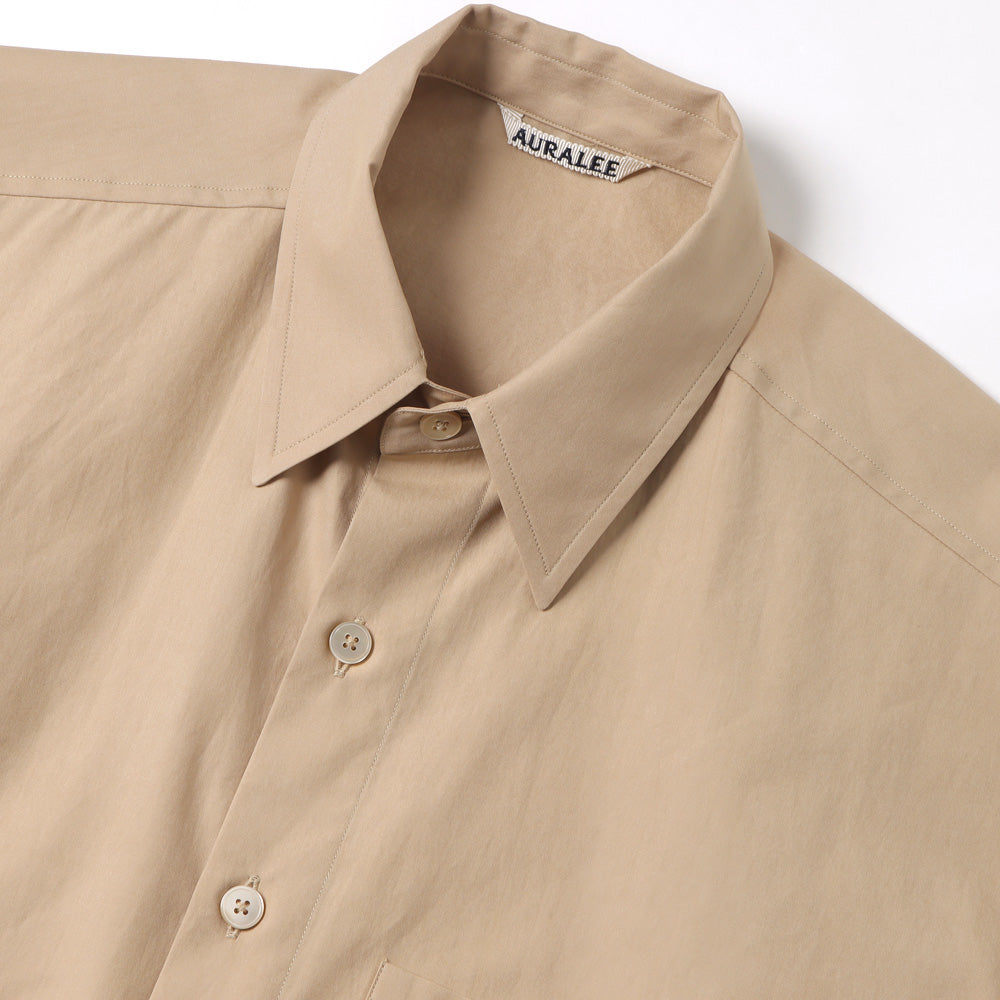 WASHED FINX TWILL BIG HALF SLEEVED SHIRT