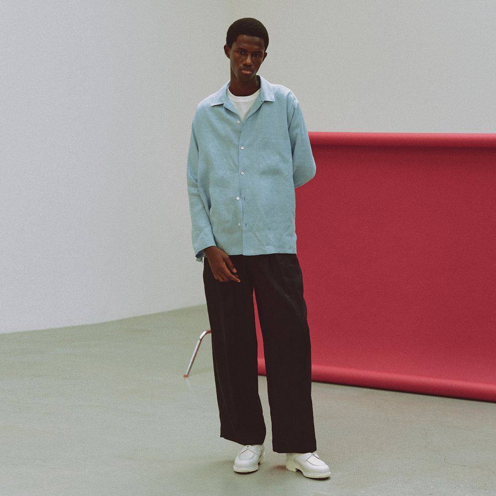 TRIPLE PLEATED EASY TROUSERS HEMP