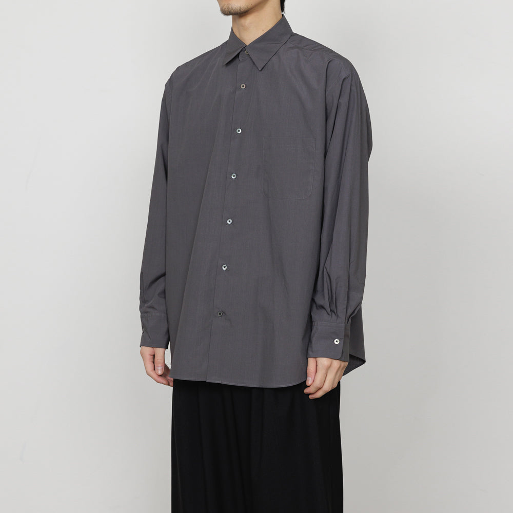 COMFORT FIT SHIRT ORGANIC GIZA TYPEWRITER CLOTH (CHARCOAL)
