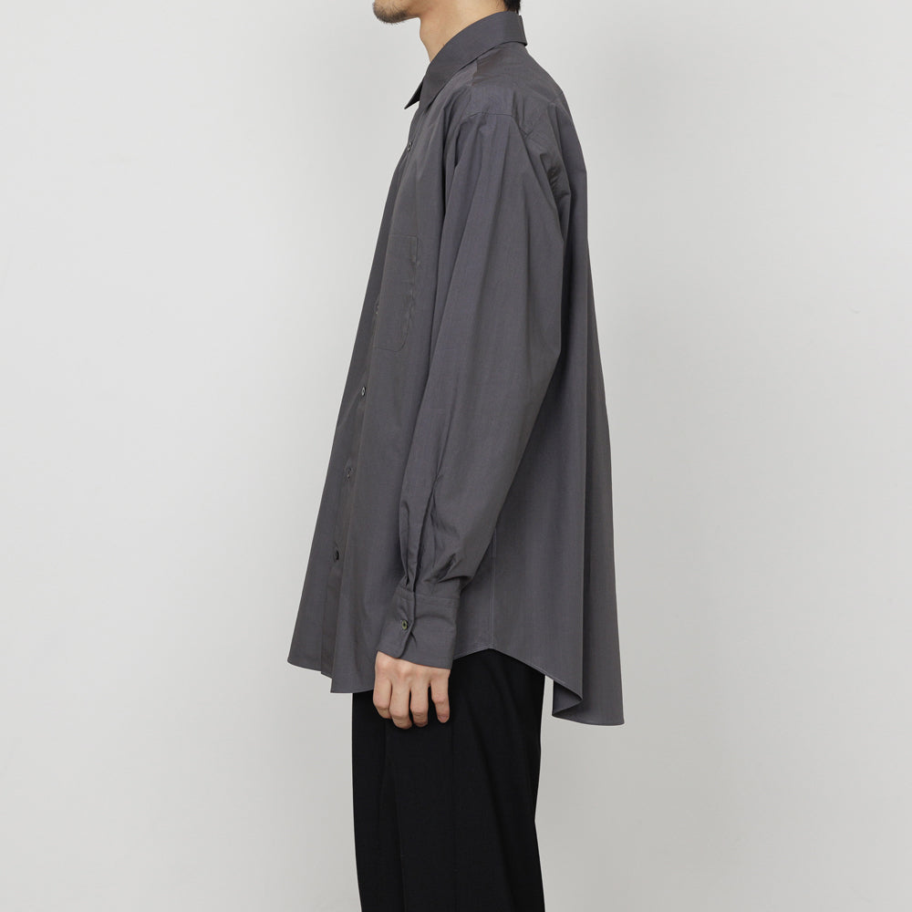 COMFORT FIT SHIRT ORGANIC GIZA TYPEWRITER CLOTH (CHARCOAL)