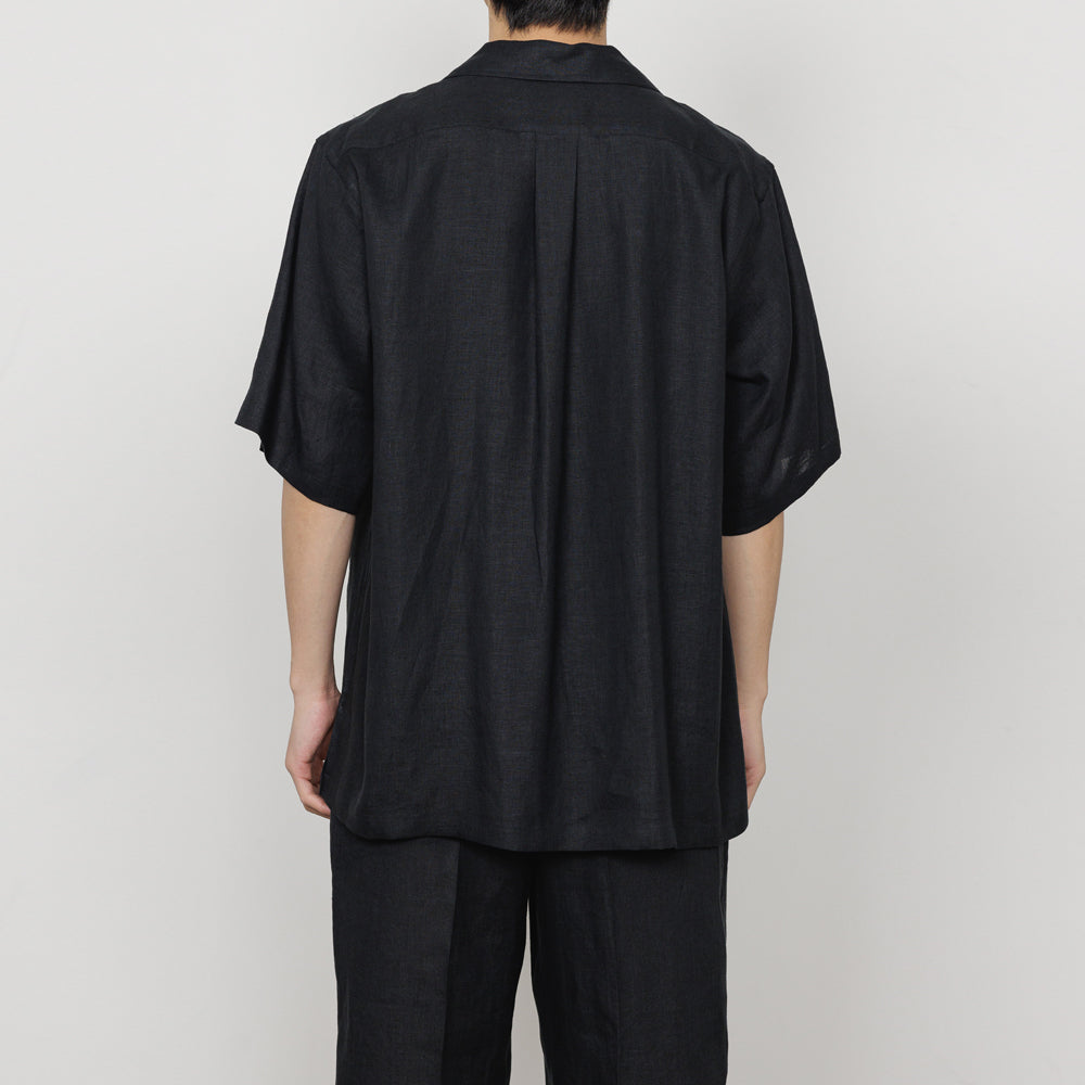 OPEN COLLAR S/S SHIRT HEMP