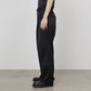 DOUBLE PLEATED WIDE TROUSERS ORGANIC WOOL GABARDINE