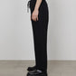 FLAT TAPERED EASY TROUSERS ORGANIC COTTON GABARDINE