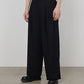 TRIPLE PLEATED WIDE TROUSERS ORGANIC WOOL SURVIVAL CLOTH
