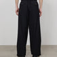 TRIPLE PLEATED WIDE TROUSERS ORGANIC WOOL SURVIVAL CLOTH
