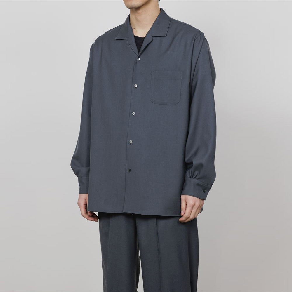 MARKAWARE(マーカウェア) - ITALIAN OPEN COLLAR SHIRT ORGANIC WOOL