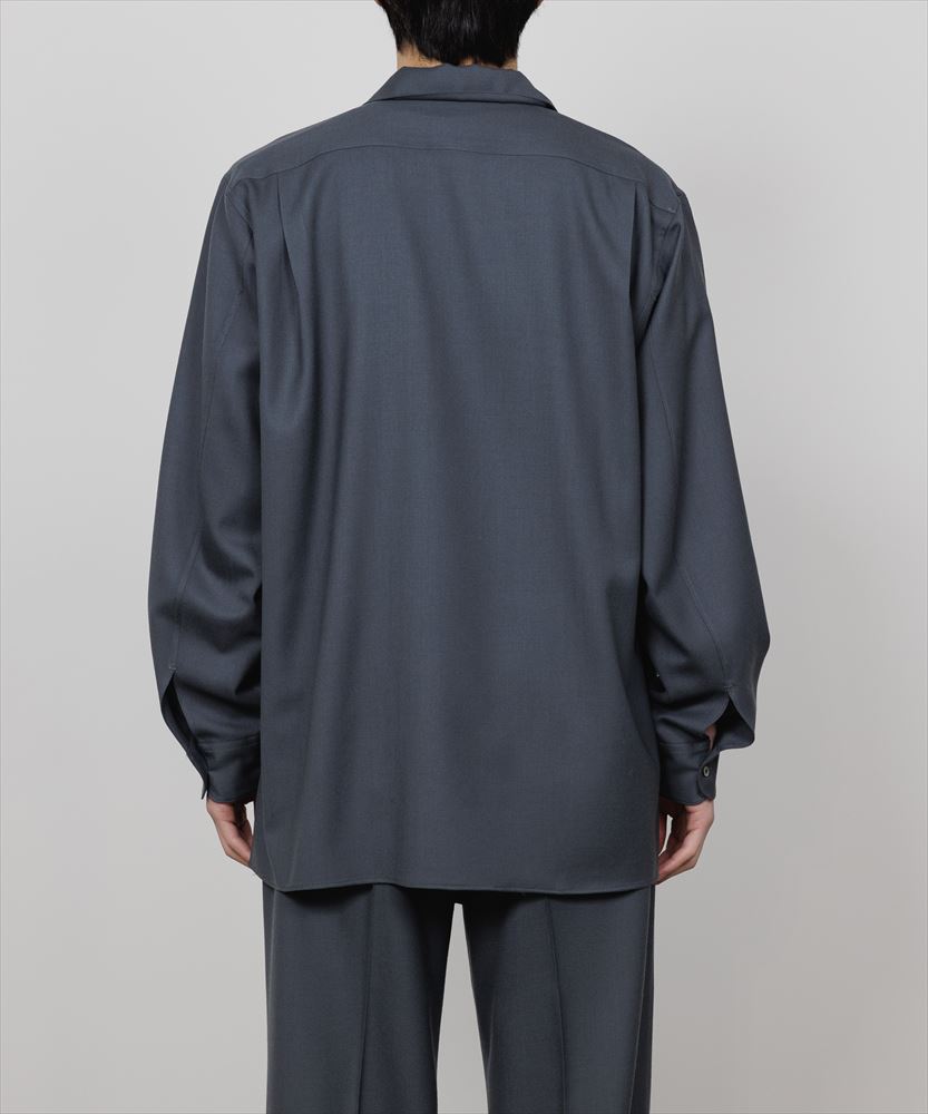 ITALIAN OPEN COLLAR SHIRT ORGANIC WOOL VIYELLA