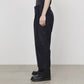 DOUBLE PLEATED WIDE TROUSERS ORGANIC WOOL FLANNEL