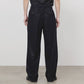 DOUBLE PLEATED WIDE TROUSERS ORGANIC WOOL FLANNEL