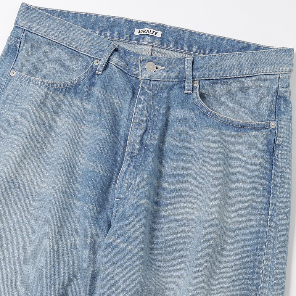 パンツ SELVEDGE FADED LIGHT DENIM PANTS 25SS 4 Namu Shop - Auralee Selvedge Faded Light Denim Pants - Light