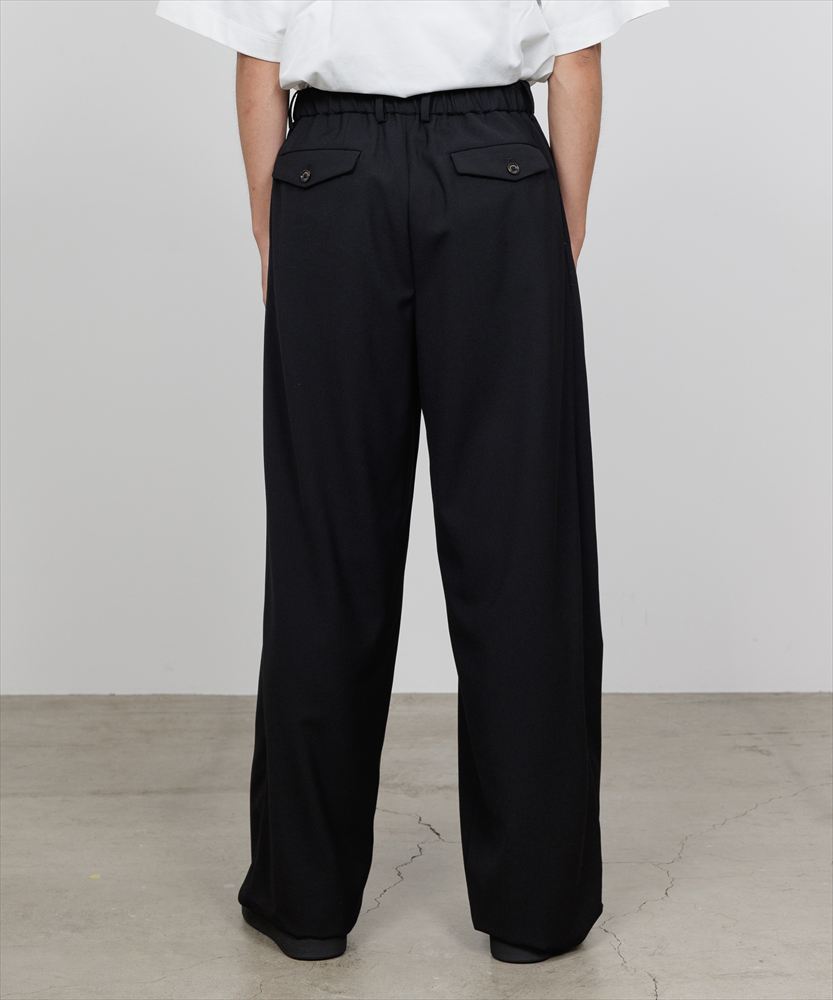 TRIPLE PLEATED WIDE TROUSERS ORGANIC SURVIVAL CLOTH TROPICAL