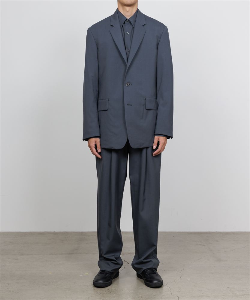 DOUBLE PLEATED EASY TROUSERS ORGANIC WOOL 2/80 TROPICAL