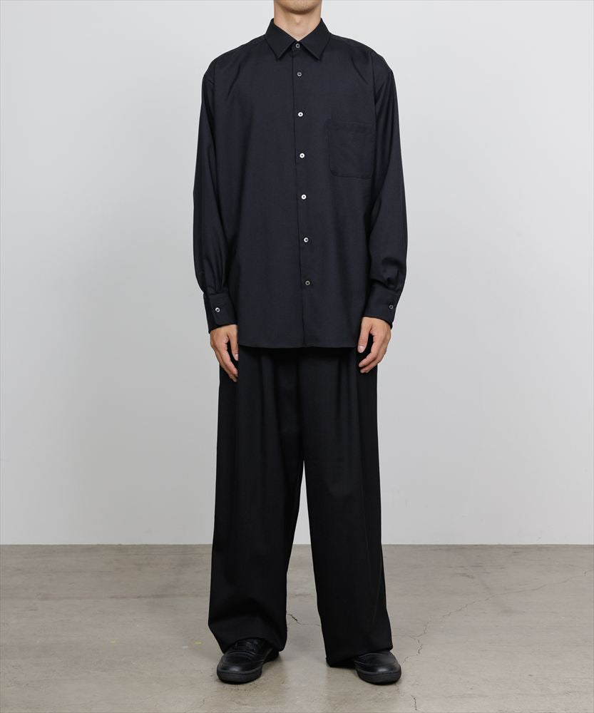 MARKAWARE - TRIPLE PLEATED WIDE TROUSERS ORGANIC WOOL 2/80