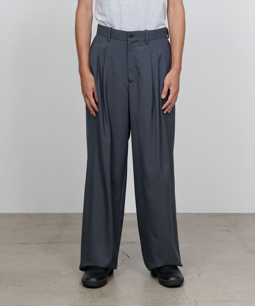 MARKAWARE(マーカウェア) - TRIPLE PLEATED WIDE TROUSERS ORGANIC