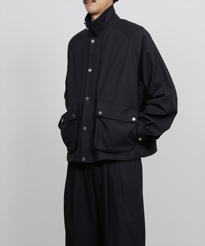 SHORT FIELD BLOUSON ORGANIC COTTON VOILE YARN TWILL