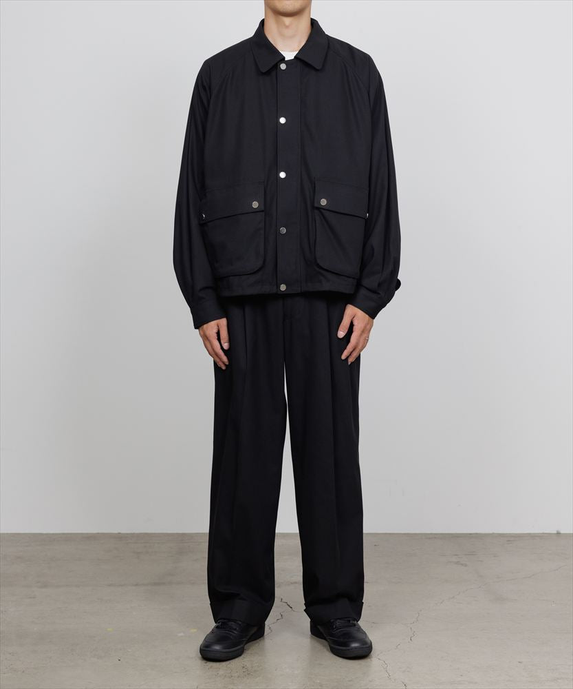 SHORT FIELD BLOUSON ORGANIC COTTON VOILE YARN TWILL