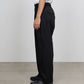 DOUBLE PLEATED SEMI EASY TROUSERS ORGANIC COTTON VOILE YARN TWILL