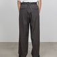 DOUBLE PLEATED SEMI EASY TROUSERS ORGANIC COTTON VOILE YARN TWILL