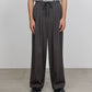 TRIPLE PLEATED EASY TROUSERS ORGANIC COTTON VOILE YARN TWILL
