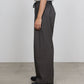 TRIPLE PLEATED EASY TROUSERS ORGANIC COTTON VOILE YARN TWILL