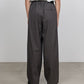 TRIPLE PLEATED EASY TROUSERS ORGANIC COTTON VOILE YARN TWILL