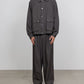 TRIPLE PLEATED EASY TROUSERS ORGANIC COTTON VOILE YARN TWILL