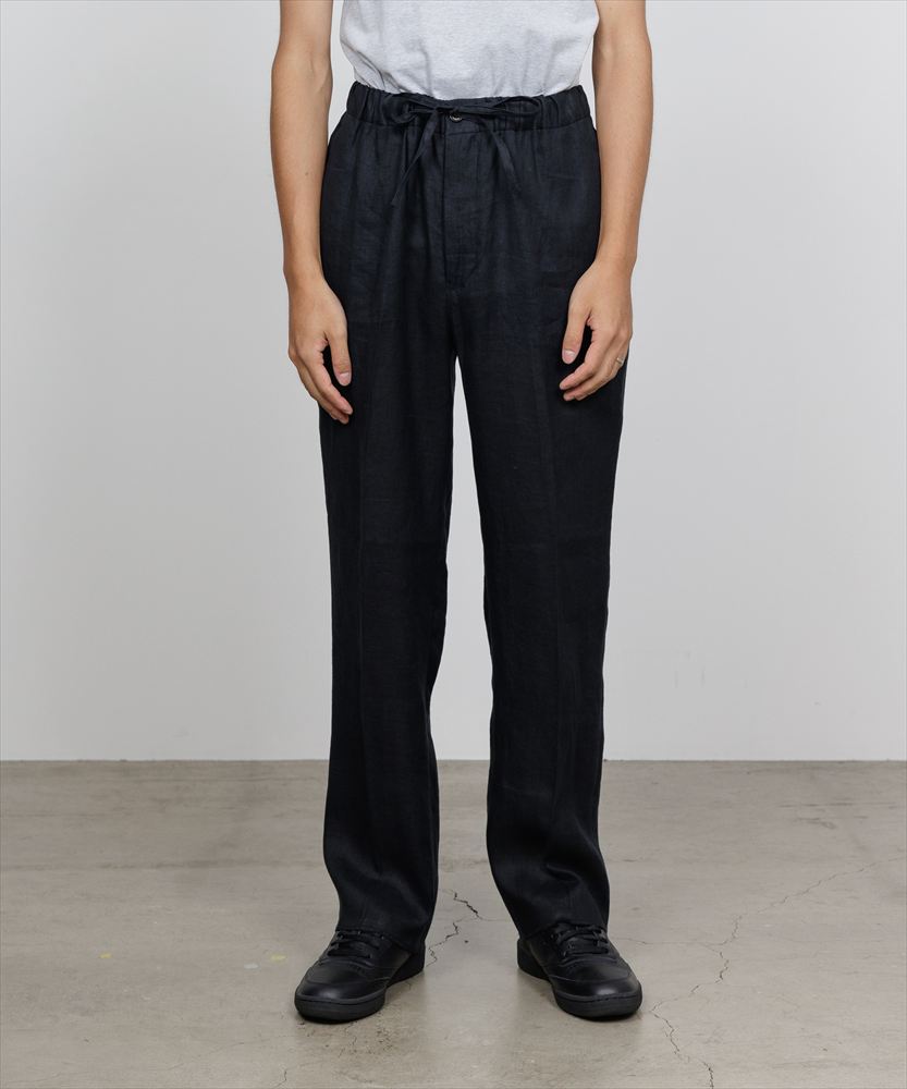FLAT TAPERED EASY TROUSERS HEMP