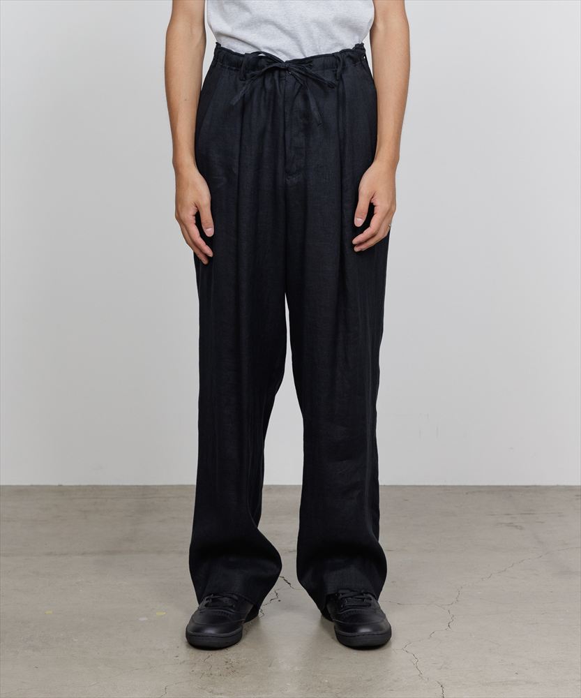 DOUBLE PLEATED EASY TROUSERS HEMP
