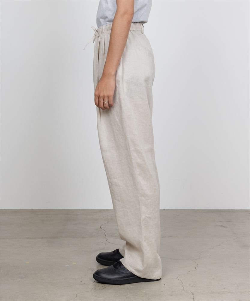 DOUBLE PLEATED EASY TROUSERS HEMP