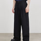 TRIPLE PLEATED WIDE TROUSERS ORGANIC COTTON SURVIVAL CLOTH