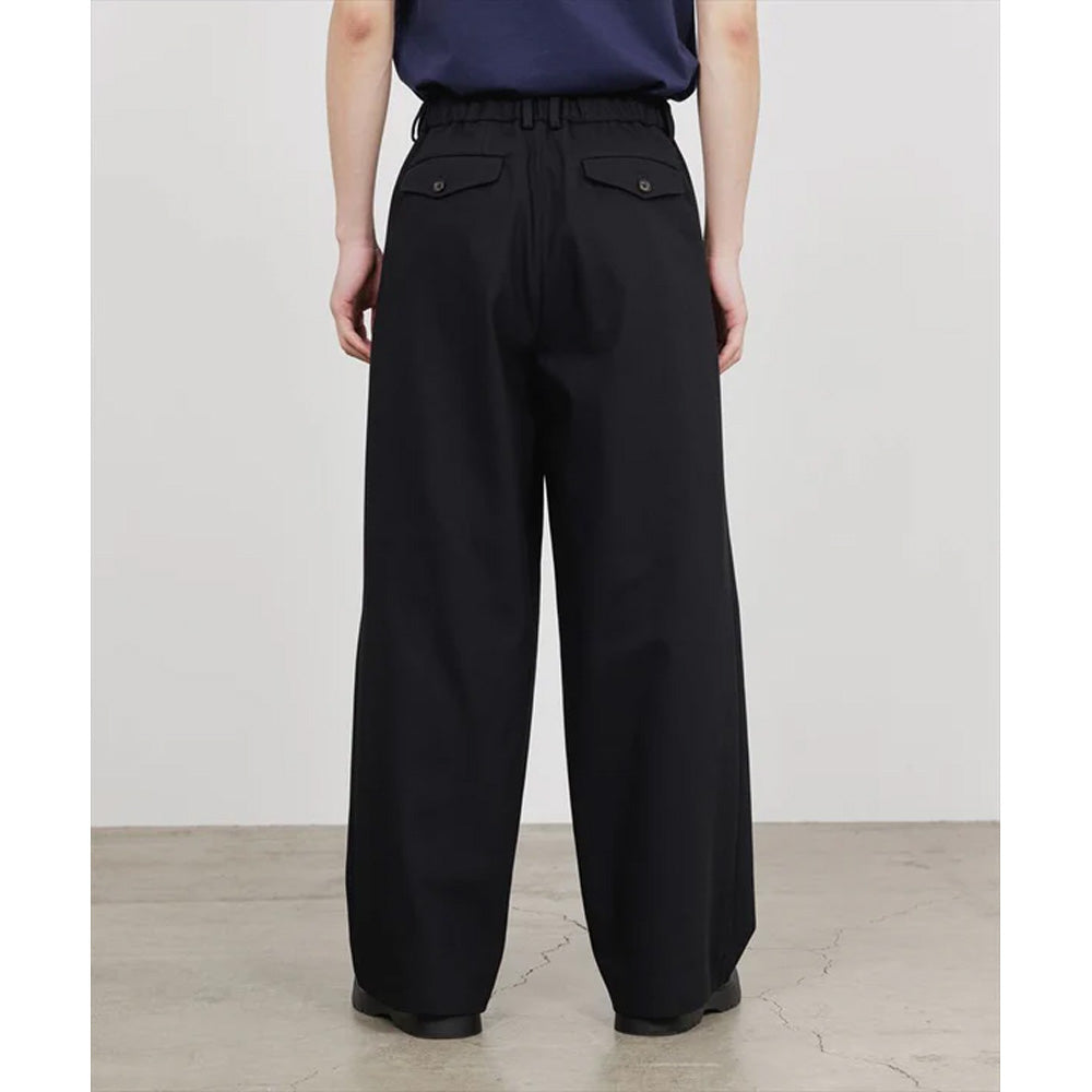 TRIPLE PLEATED WIDE TROUSERS ORGANIC COTTON SURVIVAL CLOTH