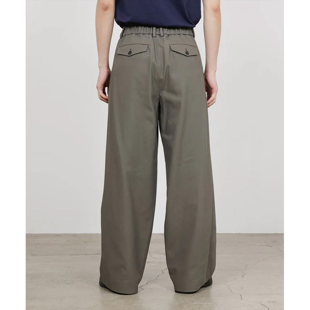 TRIPLE PLEATED WIDE TROUSERS ORGANIC COTTON SURVIVAL CLOTH