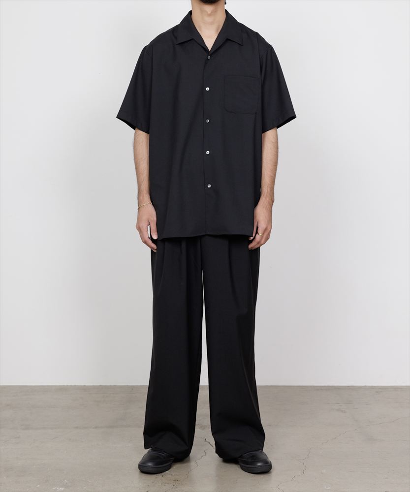 TRIPLE PLEATED EASY TROUSERS ORGANIC WOOL 2/80 TROPICAL