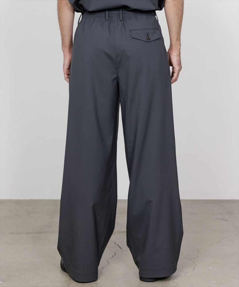 TRIPLE PLEATED EASY TROUSERS ORGANIC WOOL 2/80 TROPICAL
