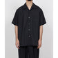 ITALIAN OPEN COLLAR S/S SHIRT ORGANIC WOOL 2/80 TROPICAL
