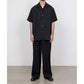 ITALIAN OPEN COLLAR S/S SHIRT ORGANIC WOOL 2/80 TROPICAL