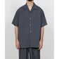 ITALIAN OPEN COLLAR S/S SHIRT ORGANIC WOOL 2/80 TROPICAL