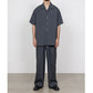 ITALIAN OPEN COLLAR S/S SHIRT ORGANIC WOOL 2/80 TROPICAL