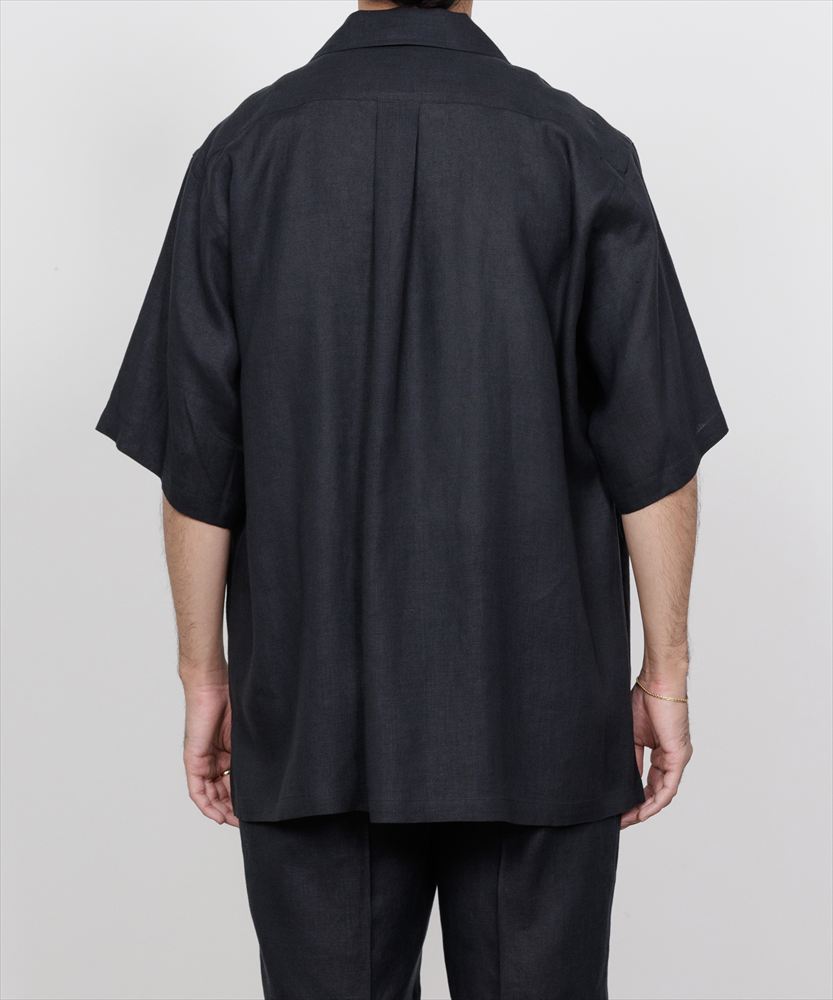 OPEN COLLAR S/S SHIRT HEMP