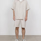 OPEN COLLAR S/S SHIRT HEMP