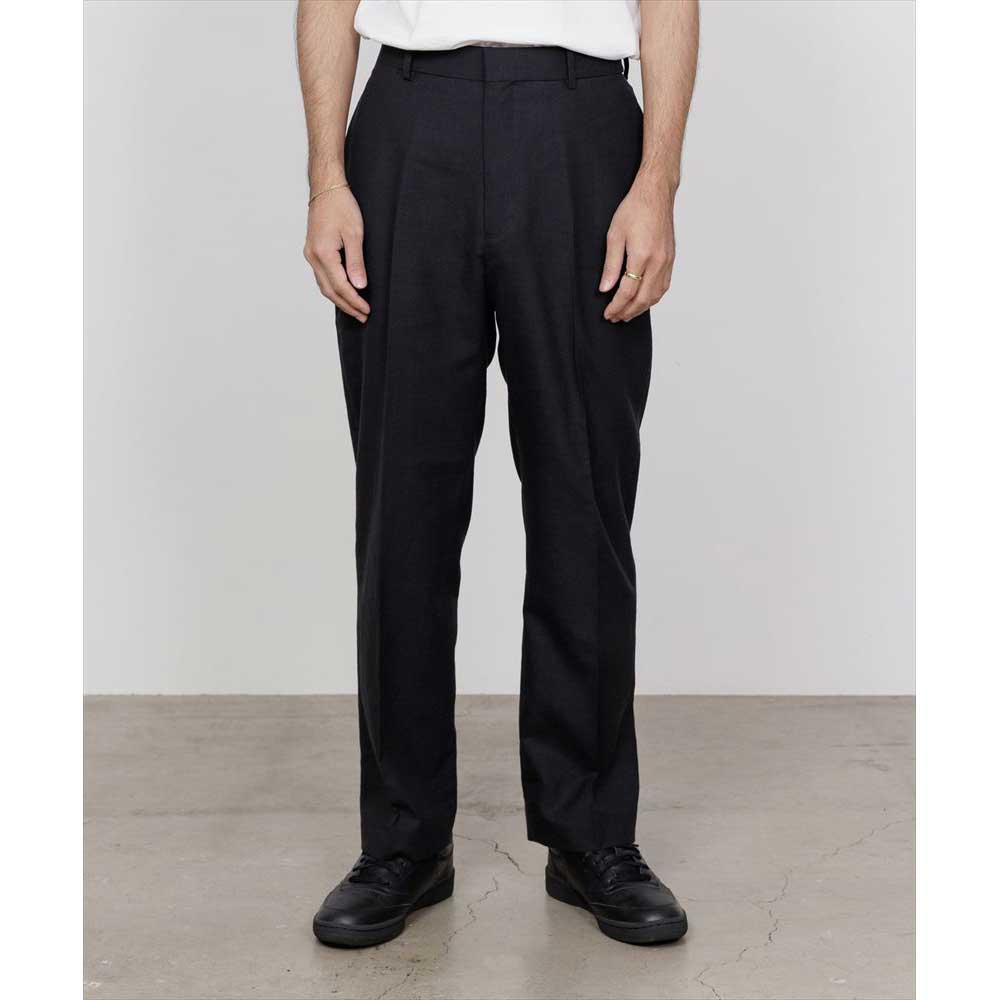 FLAT TAPERED TROUSERS ORGANIC WOOL HEMP TROPICAL