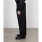 DOUBLE PLEATED STRAIGHT TROUSERS ORGANIC WOOL GABARDINE
