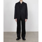 DOUBLE PLEATED STRAIGHT TROUSERS ORGANIC WOOL GABARDINE